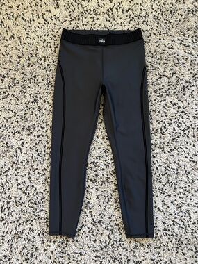 alo Yoga Airlift High-Waist 7/8 Line Up Legging Black Gym Casual Women’s Large